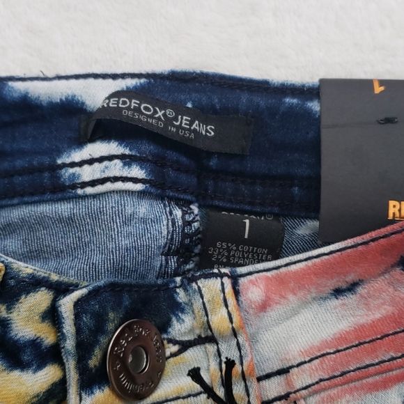 Red Fox Tie Dye Jeans - Picture 3 of 4
